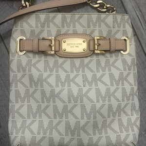 Michael Kors Monogram Tan Crossbody Bag